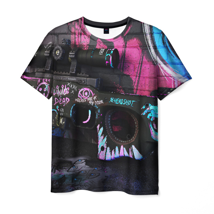 Men's T-shirt Neo-Noir Skins Print Strike - IdolStore
