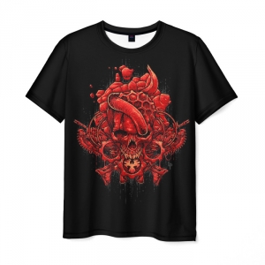 Merchandise Men T-Shirt Black Print Gears Of War Game