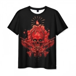Merch Men T-Shirt Gears Of War Black Skull Image