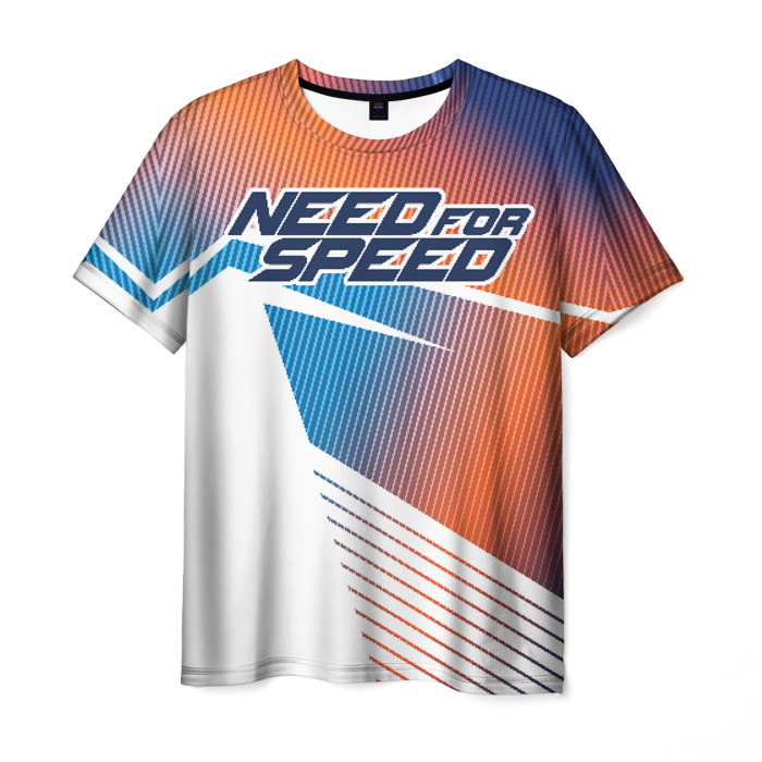 Merch Men T-Shirt Need For Speed Game Print Text