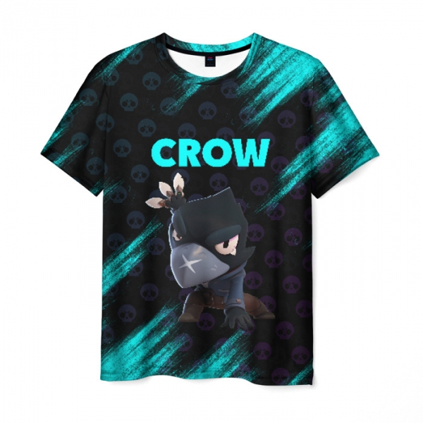 Buy Men S T Shirt Merch Crow Game Image Brawl Stars Idolstore - brawl stars t shirt crow