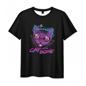 Collectibles Men'S T-Shirt Cat To The Bone Print Hotline Miami