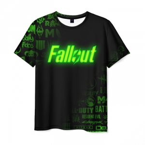 Men’s t-shirt black title Fallout print merch Idolstore - Merchandise and Collectibles Merchandise, Toys and Collectibles 2