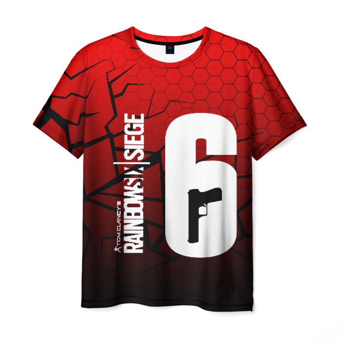 Men's T-shirt Apparel Rainbow Six Siege Text Number Print - Idolstore ...