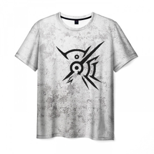 Merch Men'S T-Shirt Emblem Dishonored Print White