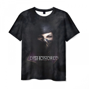 Merch Men'S T-Shirt Portrait Print Dishonored Black