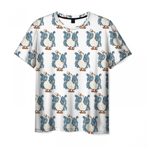 Men’s t-shirt pattern white Untitled Goose Game Idolstore - Merchandise and Collectibles Merchandise, Toys and Collectibles 2