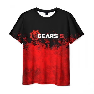Merchandise Men'S T-Shirt Gears Of War Skull Print Text
