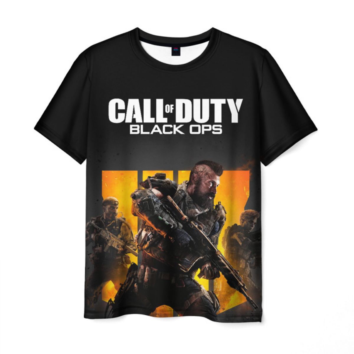 Men's T-shirt Call Of Duty Black Ops Scene Warrior Print - IdolStore