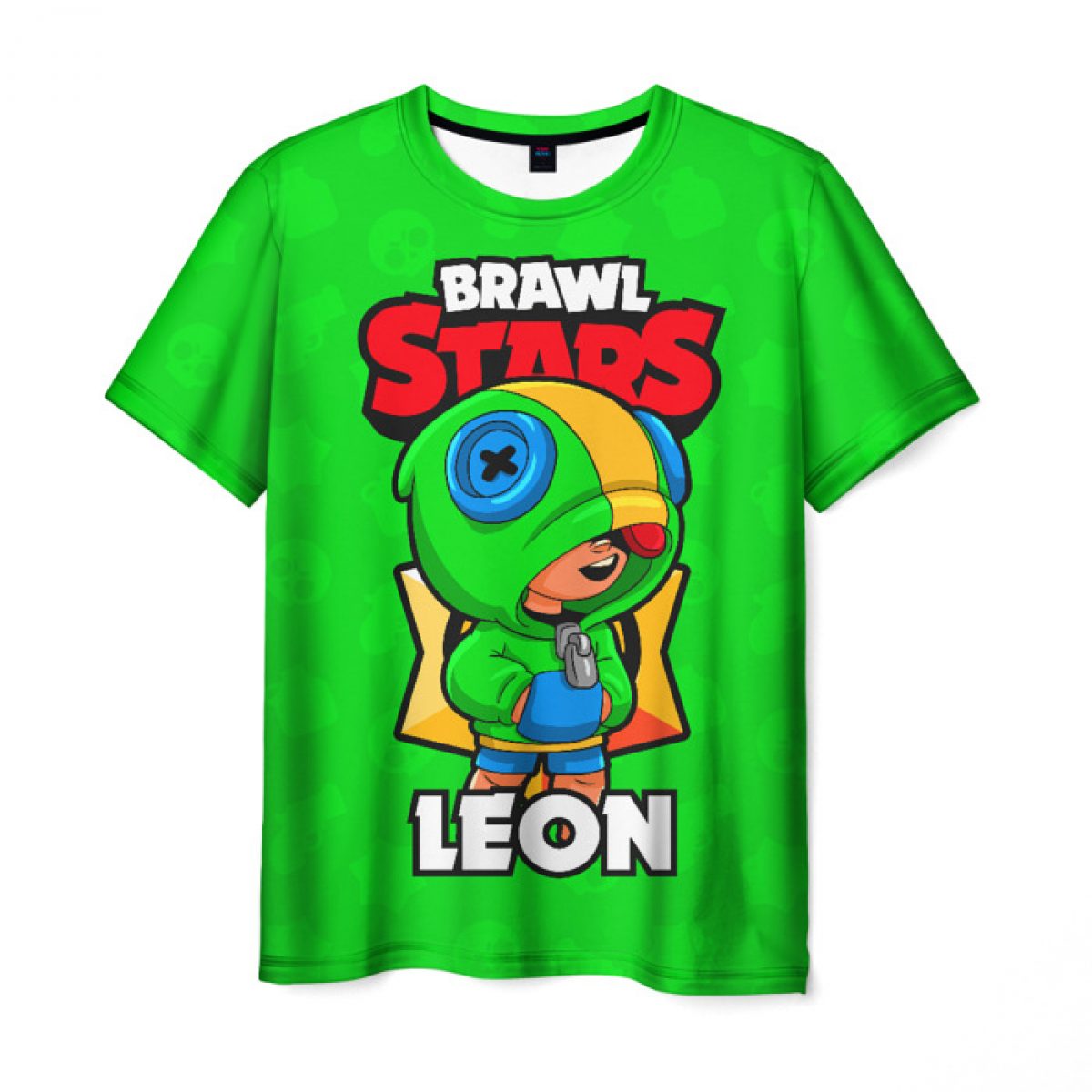 Buy Men S T Shirt Green Game Leon Design Brawl Stars Idolstore - deadpool leon brawl stars