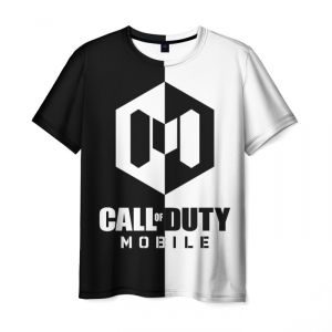 Collectibles Men'S T-Shirt Black White Emblem Call Of Duty
