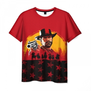 Merchandise Men'S T-Shirt Red Dead Redemption Portrait Print