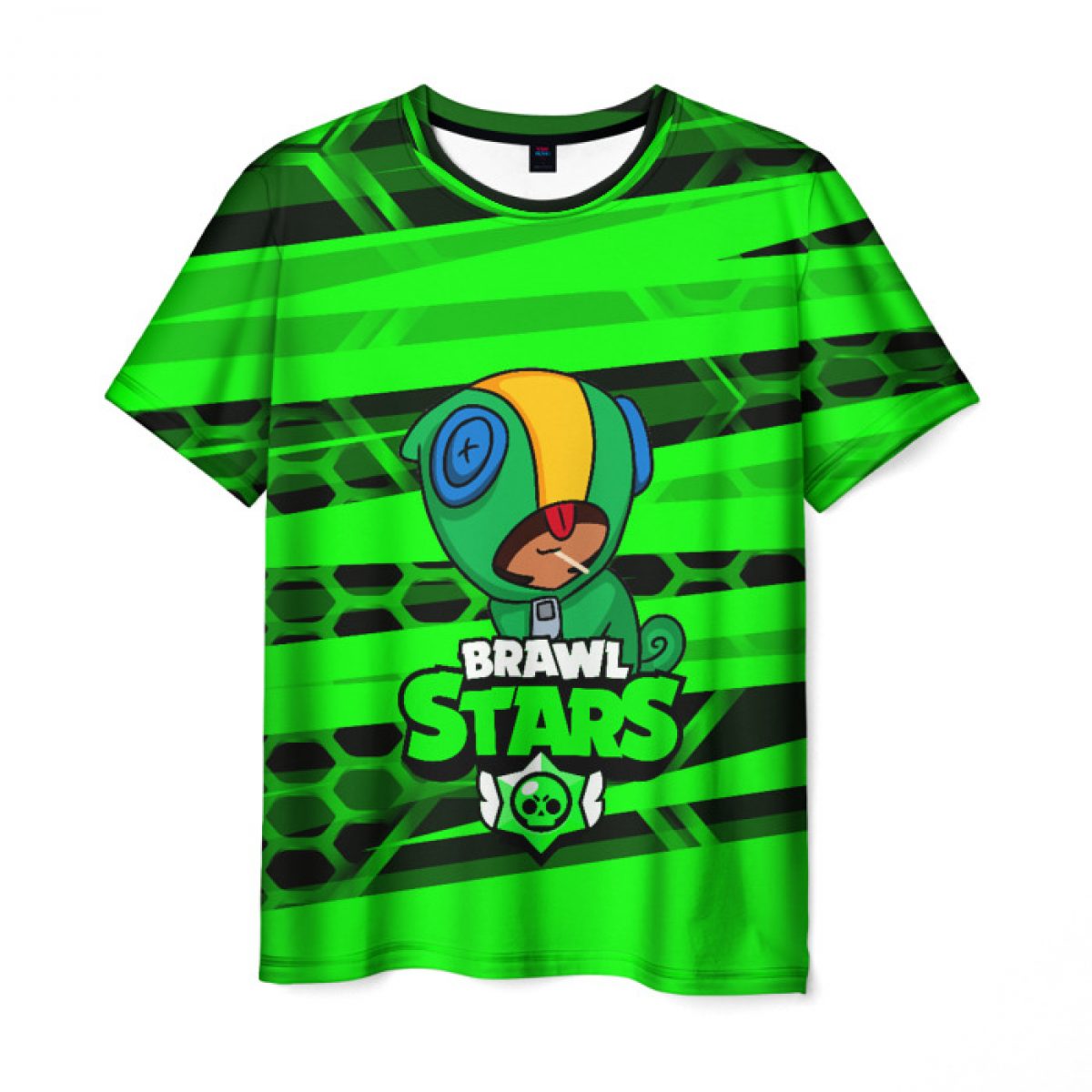 Buy Men S T Shirt Toxic Green Brawl Stars Leon Idolstore - leon in shop brawl stars