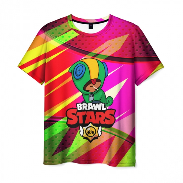 Buy Men S T Shirt Game Logo Brawl Stars Leon Print Idolstore