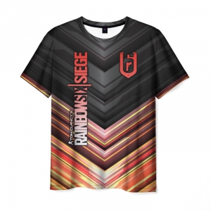 Merch Men'S T-Shirt Rainbow Six Siege Design Lettering