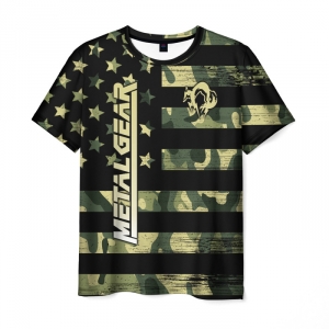 Merchandise Men'S T-Shirt Flag Print Merch Metal Gear