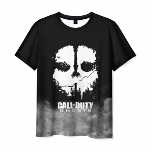 Collectibles Men'S T-Shirt Black Print Ghost Call Of Duty