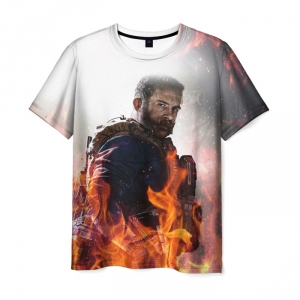 Collectibles Men'S T-Shirt Hero Fire White Call Of Duty