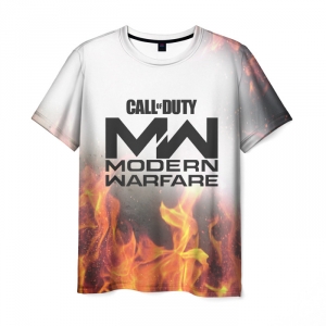 Men’s t-shirt flame white print Call Of Duty Idolstore - Merchandise and Collectibles Merchandise, Toys and Collectibles 2