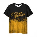 Merch Men'S T-Shirt Orange Title The Outer Worlds Print