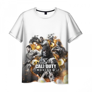 Collectibles Men'S T-Shirt Mobile Call Of Duty White Print Scene