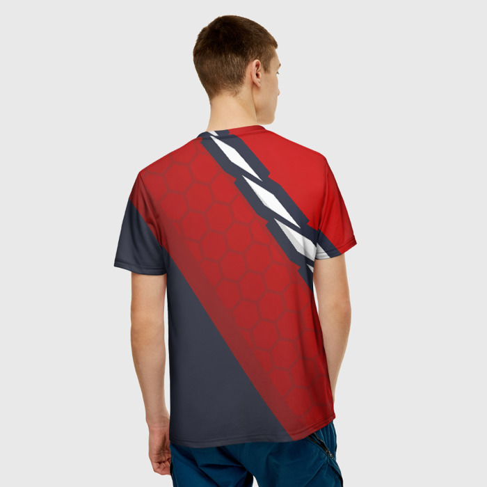 Merchandise Men T-Shirt Pubg Red Hexes Line