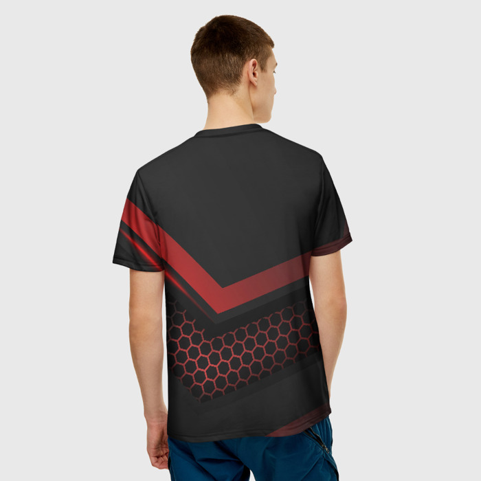 Merch Men T-Shirt Cyberpunk 2077 Red Angle