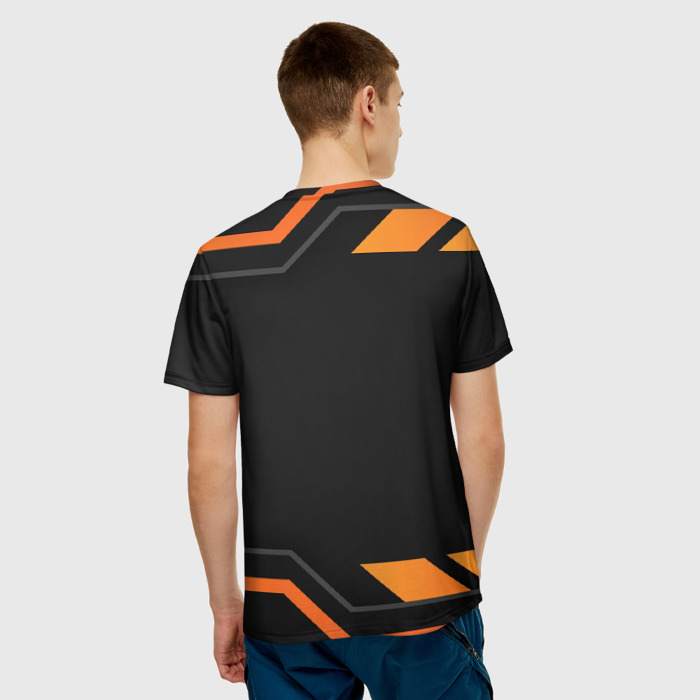 Merchandise Men T-Shirt Cyberpunk 2077 Orange Stripes