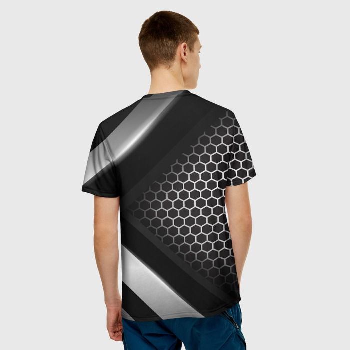 Merchandise Men T-Shirt Cyberpunk 2077 Silver Hexagon