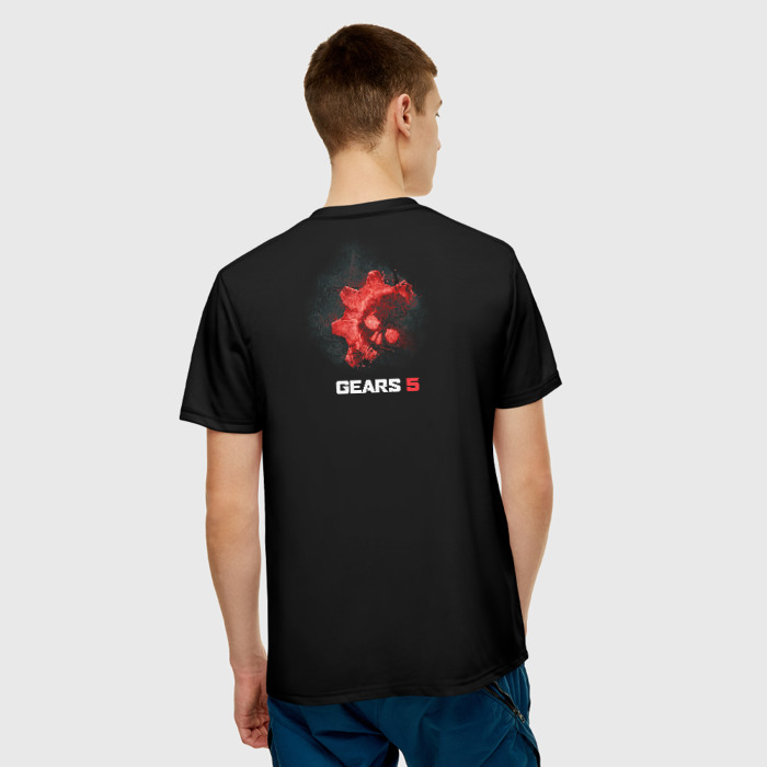 Merchandise Men T-Shirt Gears Of War Black Skull Image