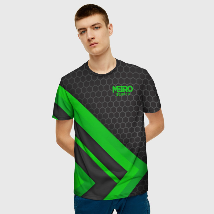 Collectibles Men T-Shirt Metro 2033 Exodus Green Angles