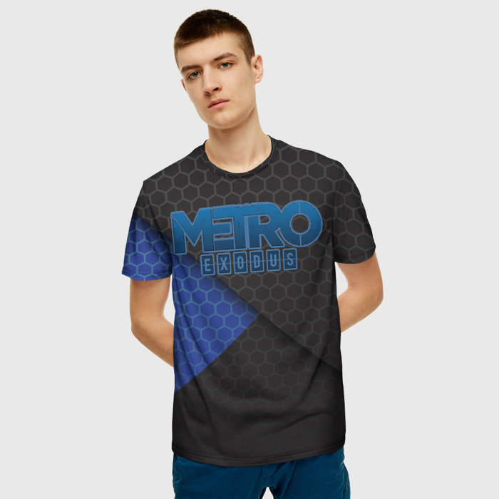 Merchandise Men T-Shirt Metro 2033 Exodus Hexagon Pattern