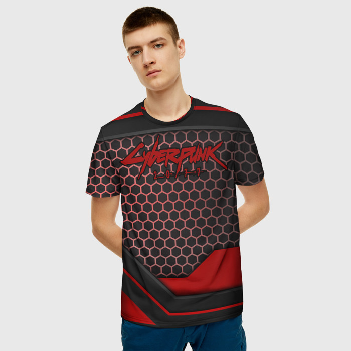 Merchandise Men T-Shirt Cyberpunk 2077 Red Chrome