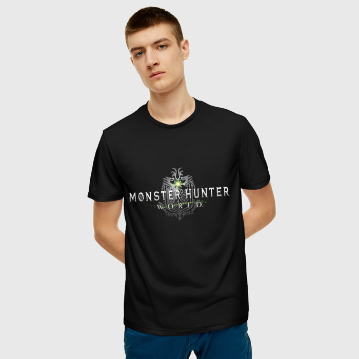 Merchandise Men T-Shirt Monster Hunter World Logo Black