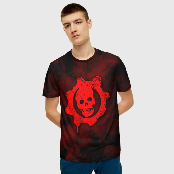 Collectibles Men T-Shirt Gears Of War Bloody Logo