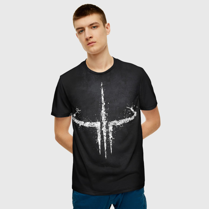 Collectibles Men T-Shirt Quake Game Logo Black Tee