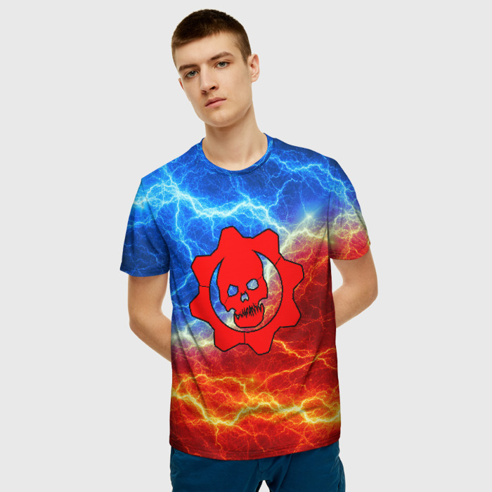 Collectibles Men T-Shirt Gears Of War Flames Flash Print