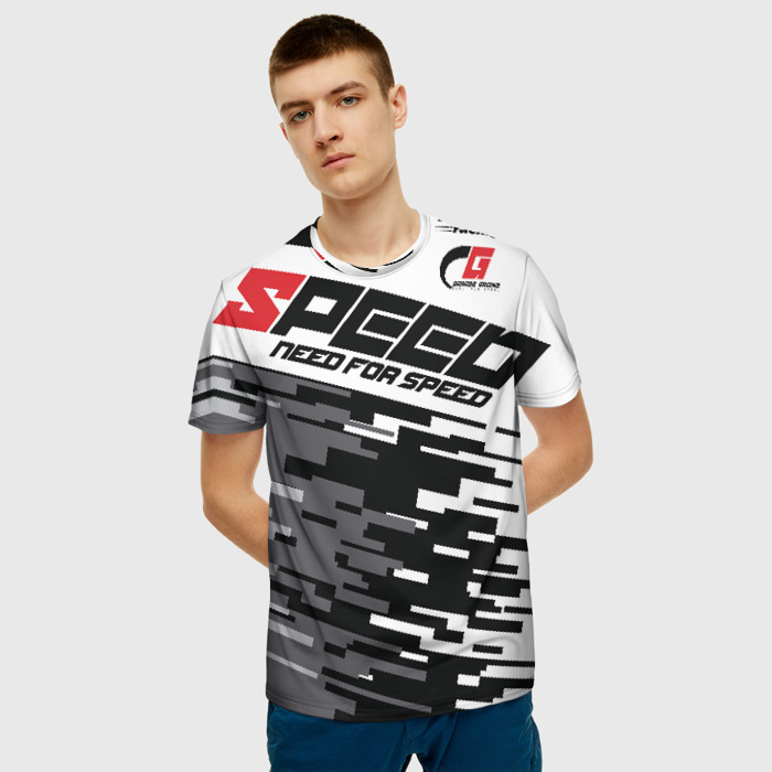 Collectibles Men T-Shirt Need For Speed Text Game White
