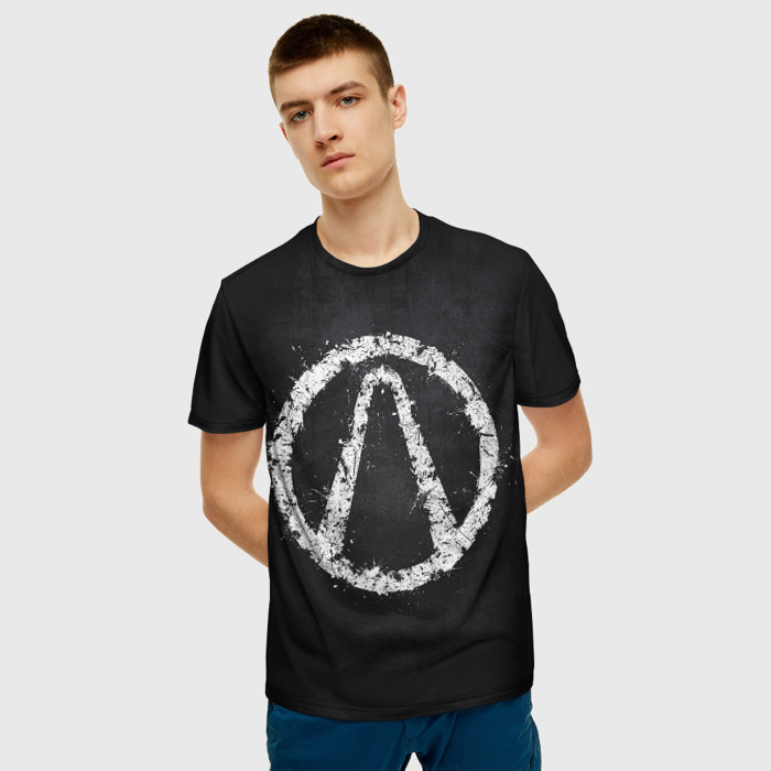 Merchandise Men T-Shirt Borderlands Black Emblem Design