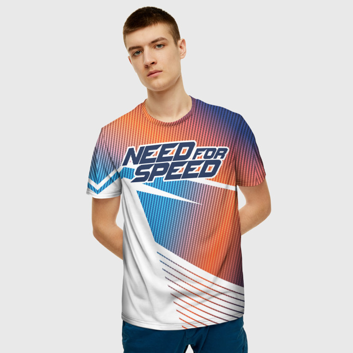 Merch Men T-Shirt Need For Speed Game Print Text