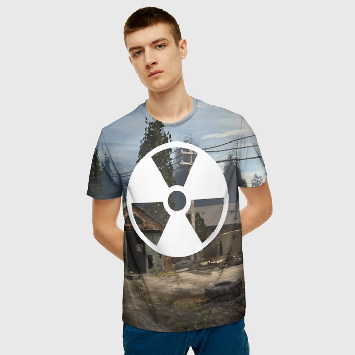 Merchandise Men T-Shirt Radiation Sign Stalker
