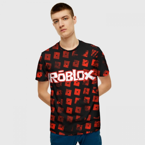 Buy Men S T Shirt Roblox Pattern Red Print Idolstore - red t shiort roblox