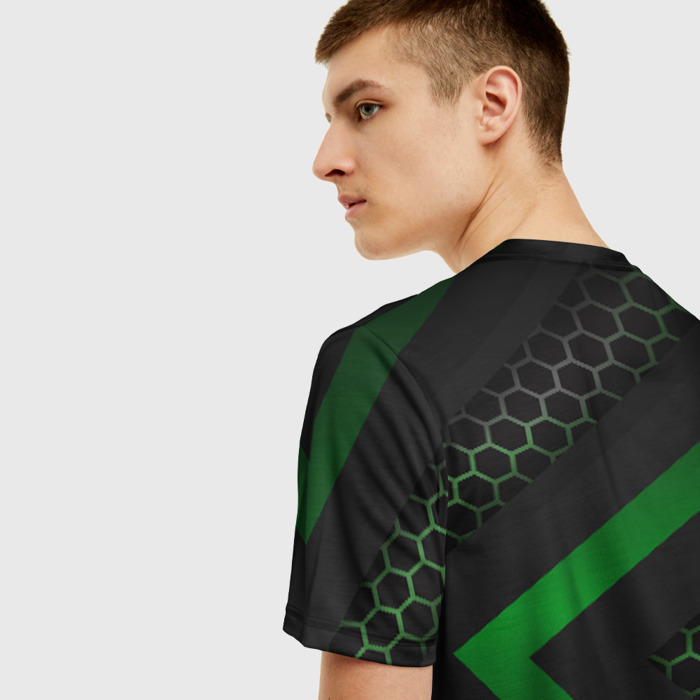 Merch Men T-Shirt Cyberpunk 2077 Green Angle