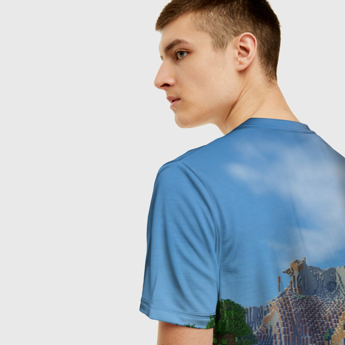 Merchandise Men T-Shirt Minecraft Landscape Print