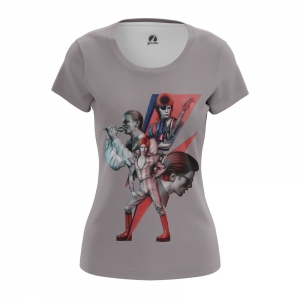 Women’s t-shirt David Bowie Alter-Egos Print Top Idolstore - Merchandise and Collectibles Merchandise, Toys and Collectibles