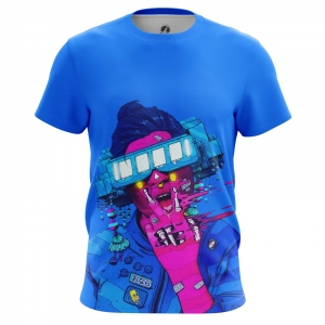 Men’s long sleeve Cyberpunk Neon Blue Idolstore - Merchandise and Collectibles Merchandise, Toys and Collectibles