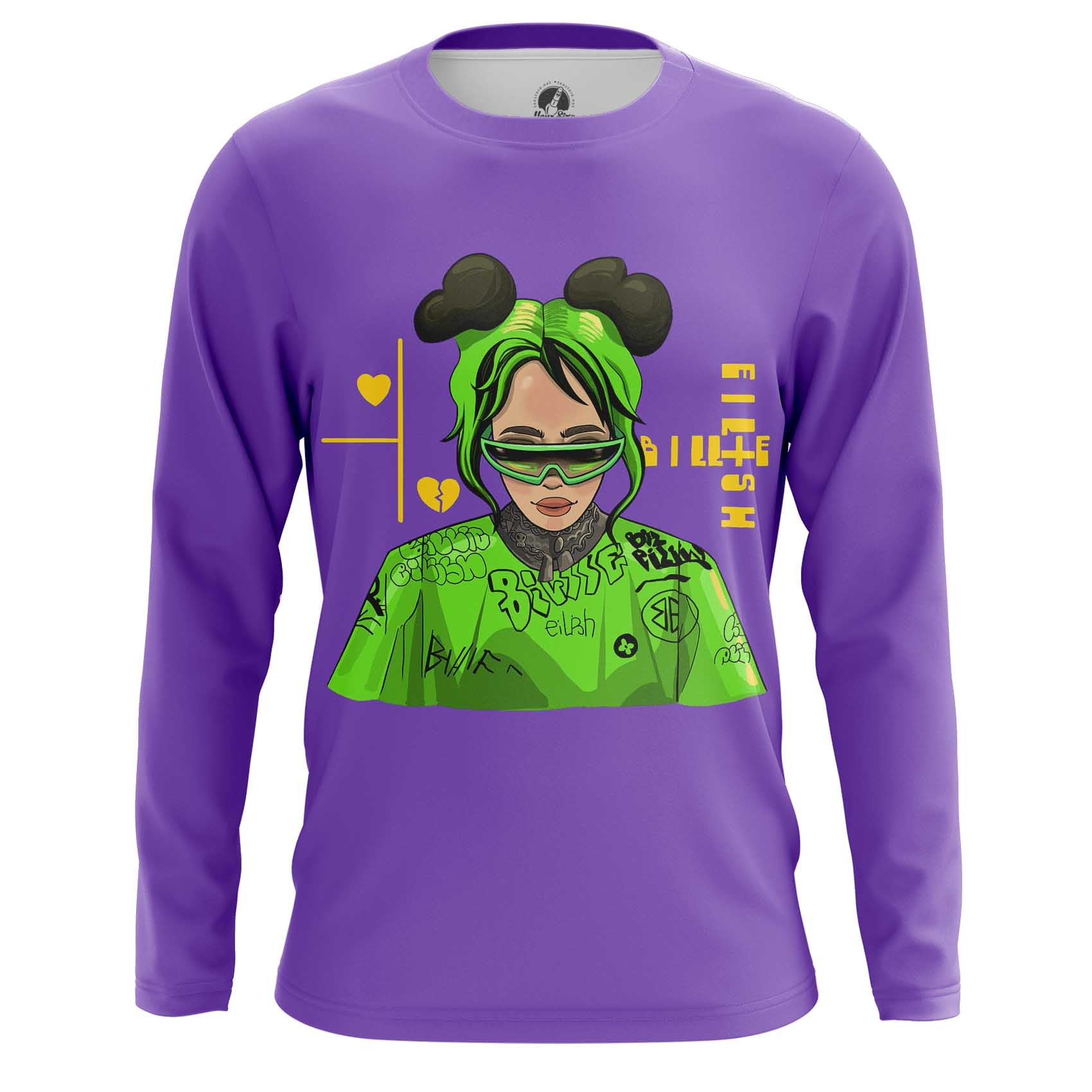 Men's Vest Billie Eilish Green Hair Purple Top - IdolStore