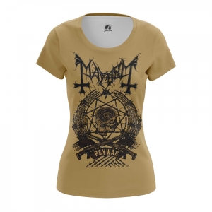 Women’s t-shirt Mayhem black metal band Psywar Top Idolstore - Merchandise and Collectibles Merchandise, Toys and Collectibles