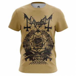 Men’s t-shirt Mayhem black metal band Psywar Top Idolstore - Merchandise and Collectibles Merchandise, Toys and Collectibles
