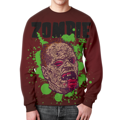 Merchandise Sweatshirt Zombie Head Undead Art